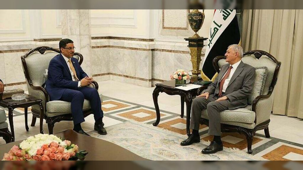 الرئيس العراقي يستقبل في قصر بغداد وزير الخارجية وشؤون المغتربين