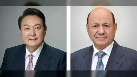 الرئيس العليمي يهنئ نظيره الكوري بمناسبة العيد الوطني لبلاده