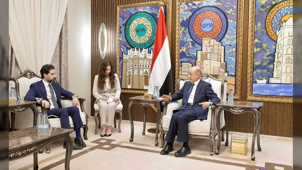 رئيس مجلس القيادة يستقبل القائم بأعمال سفارة الولايات المتحدة