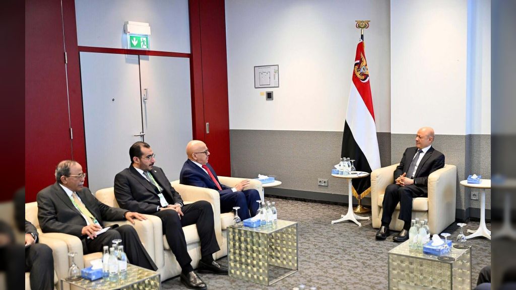 رئيس مجلس القيادة يؤكد اهمية الزخم الخليجي لبناء مؤسسات الدولة وإنهاء الانقلاب