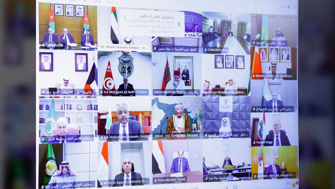 رئيس الوزراء وزير الخارجية يشارك في الاجتماع الطارئ لمجلس جامعة الدول العربية