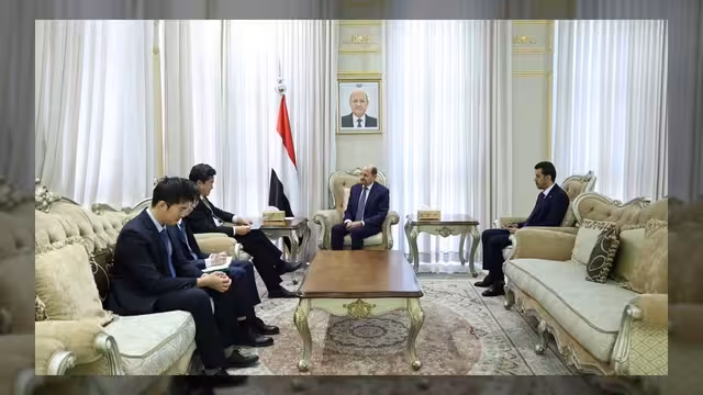 الزنداني يتسلم رسالة الرئيس الصيني إلى الرئيس العليمي