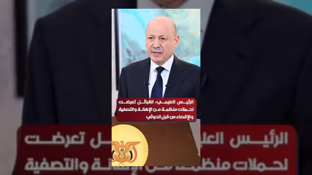 العليمي: الحوثيون شنوا حملات منظمة لإهانة وتصفية وإقصاء القبائل