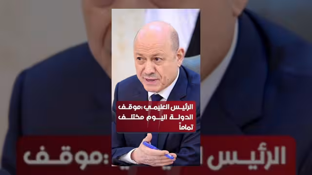العليمي يؤكد على وحدة الموقف الرسمي للدولة