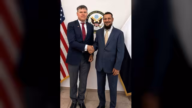 وزير الدولة يبحث مع القائم بأعمال السفير الأمريكي الاعتداءات الحوثية على الملاحة والأوضاع في عدن