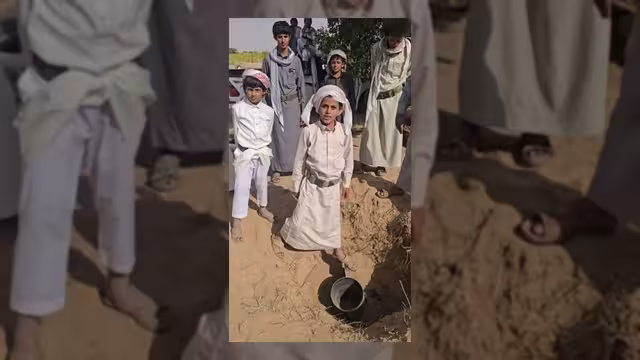 شبل مأرب يتحدى المليشيا الحوثية فوق حطام صاروخها
