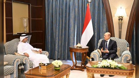 رئيس مجلس القيادة الرئاسي يستقبل السفير الاماراتي