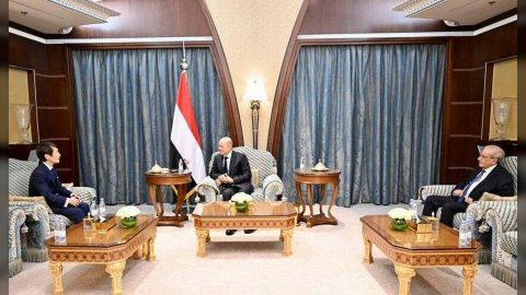 رئيس مجلس القيادة الرئاسي يشيد بالتدخلات اليابانية الانمائية في اليمن