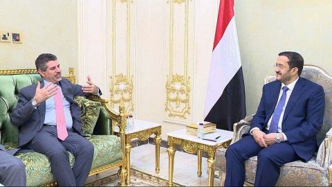 عضو مجلس القيادة الرئاسي عثمان مجلي يلتقي السفير الأمريكي