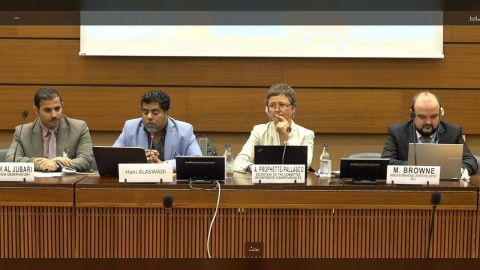 ندوة حقوقية في جنيف تطالب بوقف انتهاكات الحوثي بحق الصحفيين