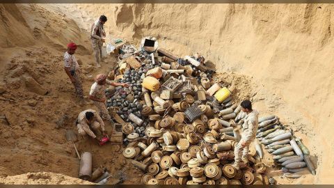 انتزاع 733 لغمًا وذخائر غير متفجرة في اليمن خلال أسبوع