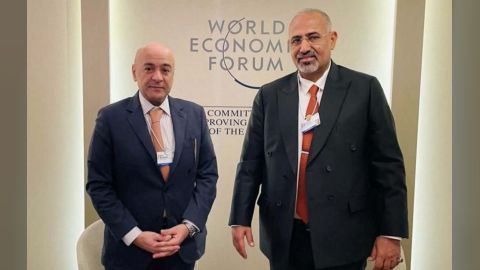 عضو مجلس القيادة اللواء الزبيدي يلتقي الأمين العام لمجلس التعاون الخليجي