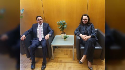 السفير شجاع الدين يلتقي رئيسة دائرة الشرق الاوسط في الخارجية السلوفينية