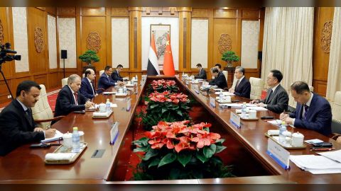 انعقاد جلسة مباحثات رسمية يمنية - صينية برئاسة وزيرا خارجية البلدين