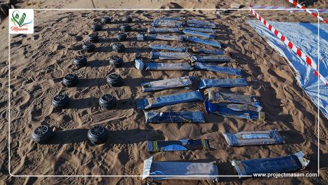 مشروع مسام يطهر 9 حقول ألغام زرعتها مليشيا الحوثي في منطقة العلَم بشبوة