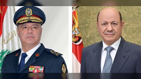 رئيس مجلس القيادة يهنئ العماد جوزيف عون بانتخابه رئيساً جديداً للبنان