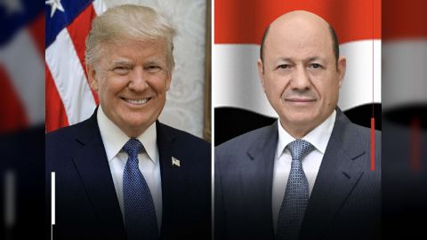 رئيس مجلس القيادة يهنئ الرئيس ترمب بمناسبة ادائه اليمين الدستورية رئيسا للولايات المتحدة