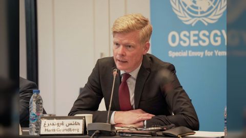 غروندبرغ يشدد على ضرورة تنسيق الجهود الإقليمية والدولية لدعم الحوار وخفض التوتر في اليمن
