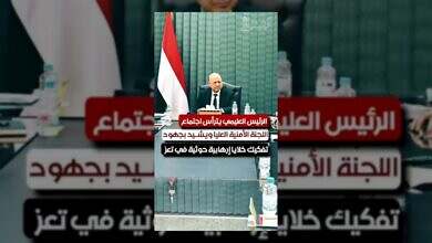 الرئيس العليمي يشيد بتفكيك خلايا إرهابية حوثية في تعز