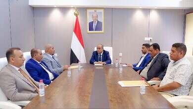 رئيس الوزراء يلتقي محافظ سقطرى ويؤكد دعم الحكومة لجهود السلطة المحلية