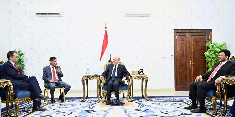 رئيس مجلس القيادة يستقبل وزير الدولة البريطاني لشؤون الشرق الأوسط وشمال افريقيا