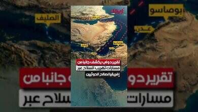 تقرير دولي يكشف تفاصيل تهريب الأسلحة للحوثيين في إفريقيا