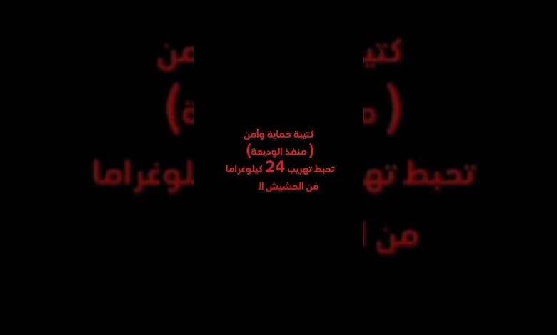 وديعة: قوات الأمن تحبط تهريب 24 كيلو حشيش إلى السعودية
