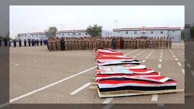 مأرب تودّع أبطالها في تشييع رسمي وشعبي مهيب