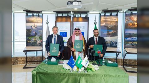 البرنامج السعودي والاتحاد الأوروبي يوقعان اتفاقية تنفيذ مشروع تعزيز الأمن المائي في مأرب