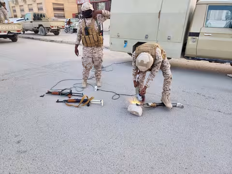 استمرار حملة منع حمل السلاح في سيئون لليوم الثاني على التوالي